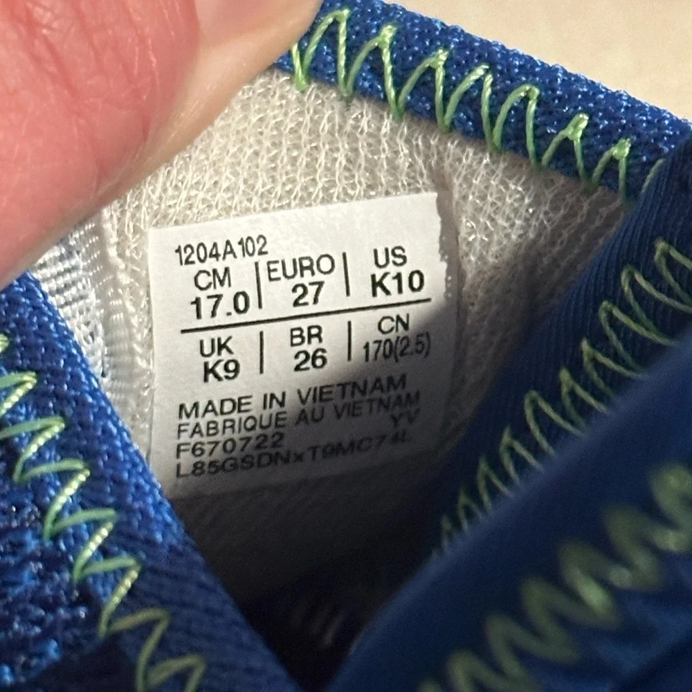 Asics Kids' Vibrant Blue and Lime Sneakers